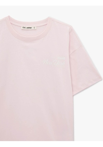 Koton Rahat Kalıp Pembe Kadın T-shirt 6sal10111ık Pembe