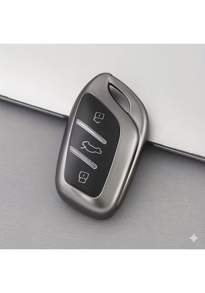 Mg Hs-zs Uyumlu Smart 3 Buton Silikon Oto Anahtar Kumanda Kabı Kılıf Gri