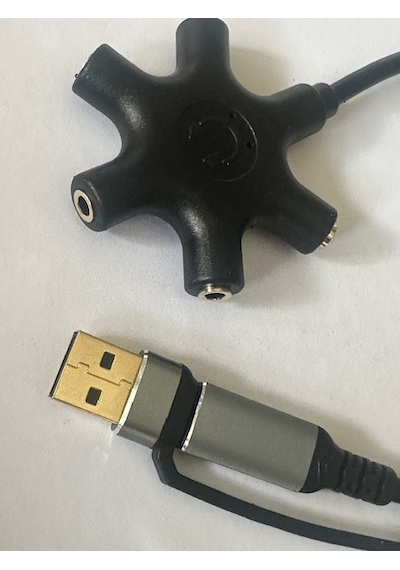 5 Çıkışlı Usb Ses Kartı 5 Port Usb Ses Kartı