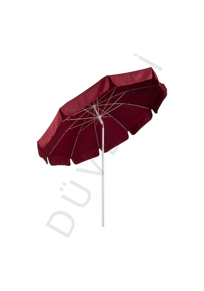 Bordo Plaj Şemsiyesi 200 Cm Çap /10 Telli, Polyester Kumaş Bordo