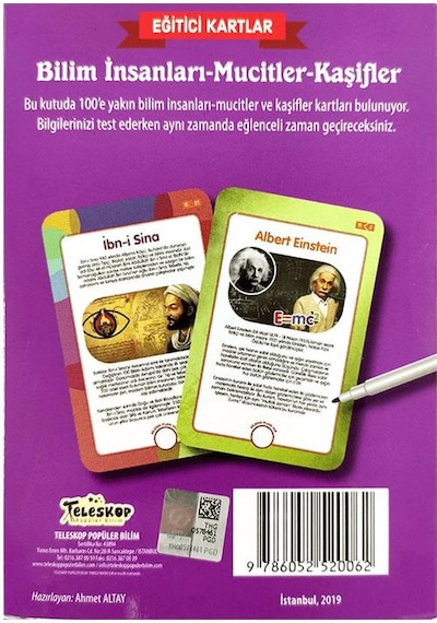 Bilim İnsanları Mucitler-kaşifler Eğitici Oyun Kartları - Etkinli