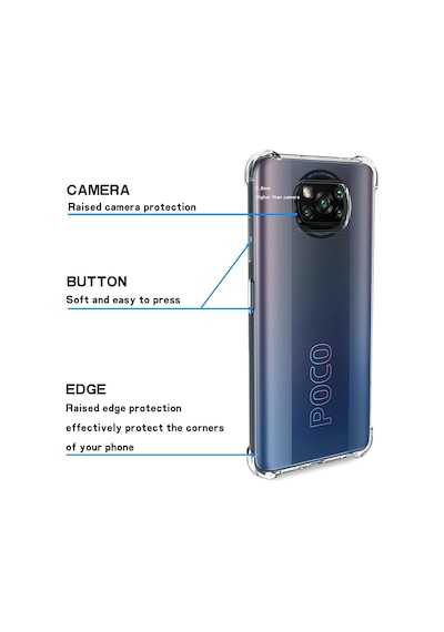 Xiaomi Poco X3 Pro Kilif Köse Korumali Seffaf Silikon Kapak 415481359