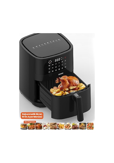Goldmaster Smartfry 6 LT Dijital Dokunmatik 10 Ön Ayarlı Airfryer Yağsız