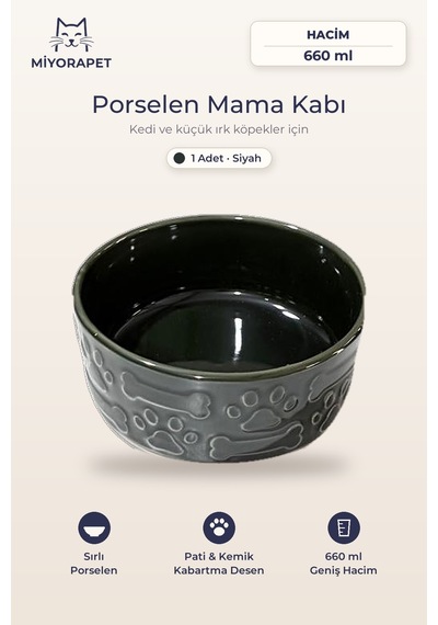 Mama Kabı Porselen-siyah