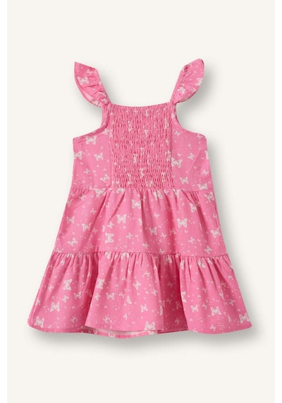 Defacto Askılı Poplin Elbise Kız Bebek H8453a526hspn160 Pembe-pn160