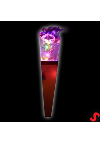 Kutulu Ve Led Işıklı Sonsuzluk Gülü, 35cm - Pembe