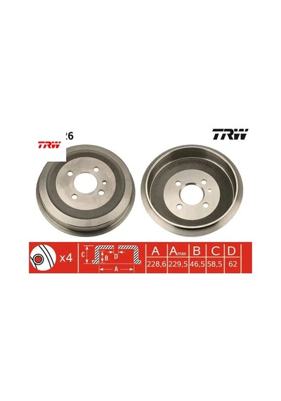 Fren Kampanası Bmw E30 Trw 34211156297/ 34211158556/ 34211153091