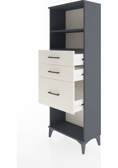 Arges Dolap 2 Raflı 3 Çekmeceli 60x30x163 Antrasit-aytaşı Antrasit Arges Dolap 2 Raflı 3 Çekmeceli 60x30x163 Antrasit-aytaşı Antrasit