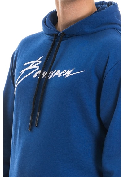 Bonesmen Erkek Kapüşonlu Sweatshirt (463018108) Saks Mavi