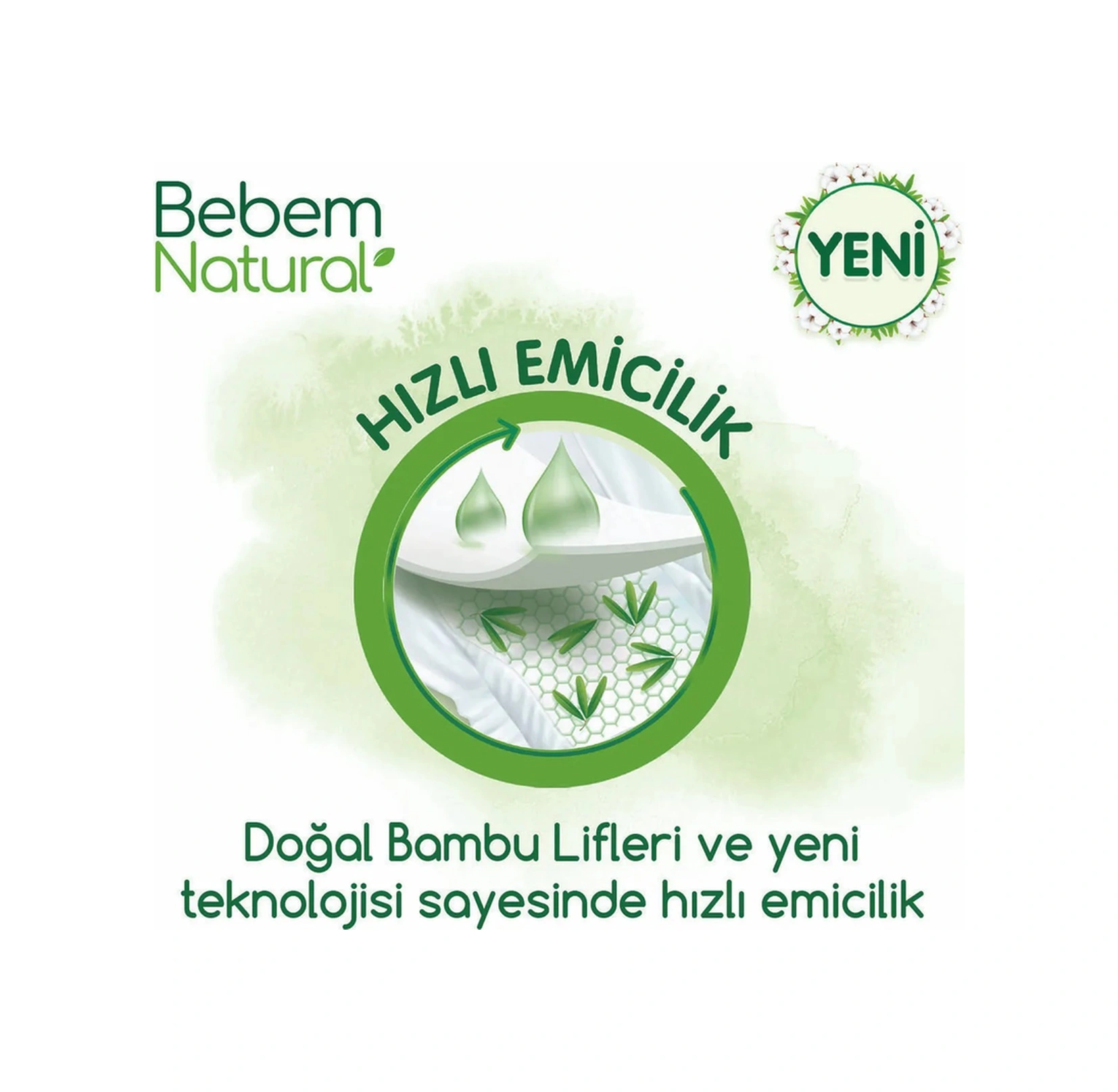 Bebem Bebek Bezi Natural Beden:6 15+kg Extra Large 384 Adet 6 Numara