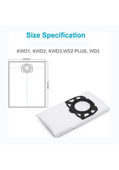 Şunlara Uygulanır Gösterildiği Gibi Elektrikli Süpürge Torbası Filtresi Kfı 357 Kfı357 Ka 40 2.863-3 4.0wd2 Plus Wd3 S2024 2243785 İçin Uygundur