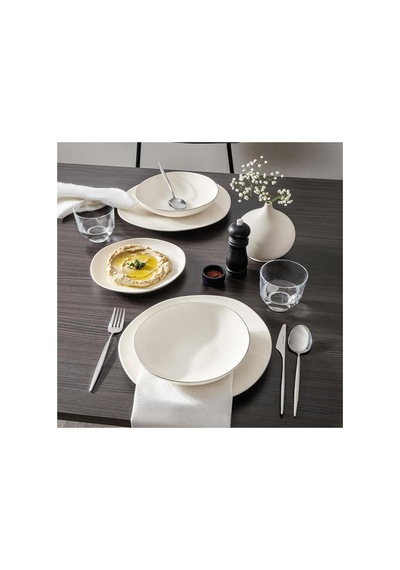 Kütahya Porselen Bone Soho 24 Parça 6 Kişilik Mat Platin Yemek Takımı Diğer