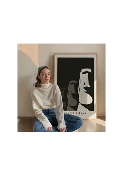 Manzara Çerçevesiz Poster, Modern Dekoratif Çerçevesiz Poster, Tablo, Easterısland, 30 X 40