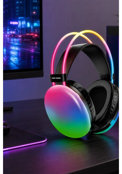 Ven-dens VD-HP013 Bluetooth 5.3 Kulak Üstü Oyuncu Kulaklığı