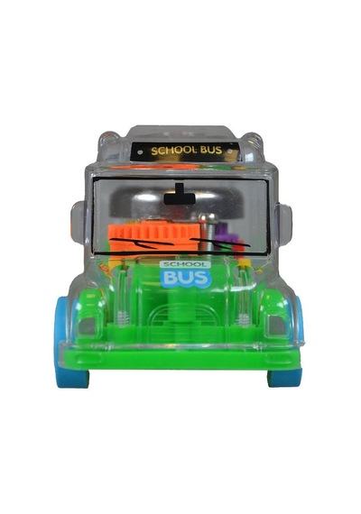 Ctoy Işıklı Sesli Şeffaf Minibüs Yeşil
