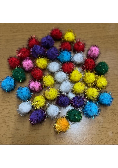 Simli Ponpon 2 Cm -25 Adet