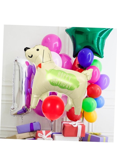Happy Bırthday Baskılı Köpek Folyo Balon 76x70 Cm