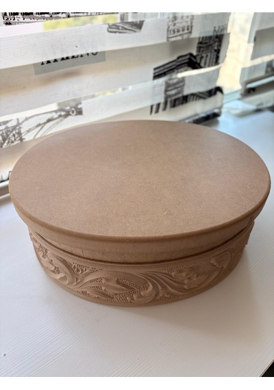 Ham Ahşap Oval Dekoratif Kutu 8