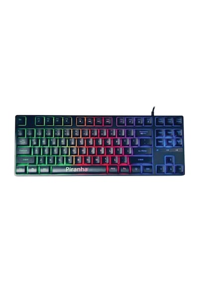 2350 Rgb Oyuncu Klavyesi Usb Bağlantılı Ambiyans Işıklı Türkçe Q Klavye 500 Hz Gaming Keyboard