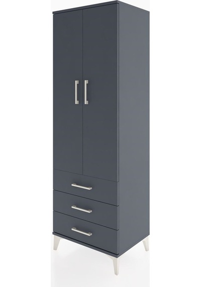 Hyperion Dolap Tek Raflı 3 Çekmeceli Tek Askılı 60x44x182 Ant... Antrasit Hyperion Dolap Tek Raflı 3 Çekmeceli Tek Askılı 60x44x182 Ant... Antrasit