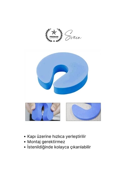 Stoper 8'li Köpük Kapı Stoperi Parmak Sıkışması Önleyici Çocuk Güvenliği Koruyucu Yumuşak Ev Kreş Çok Renkli