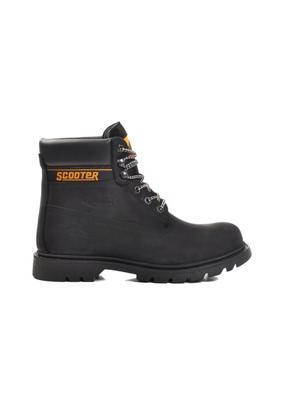 Siyah Nubuk Hakiki Deri Su Geçirmez Unisex Bot G5130 G Siyah Nubuk