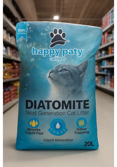 Happy Paty Diatomit Kedi Kumu 20 Lt