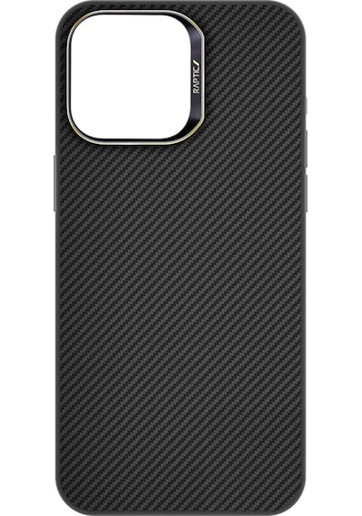 Apple iPhone 16 Pro Max Kılıf Magsafe Uyumlu 600d Raptic Aramid Fiber Serisi Kapak Siyah