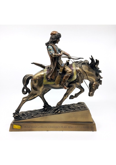 Veronese Metehan Atlı Bronz Renk Koleksiyon Figür 30cm