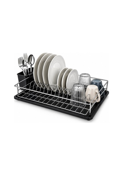 Krom Tek Katlı Tabaklık - Bulaşıklık Çok Renkli