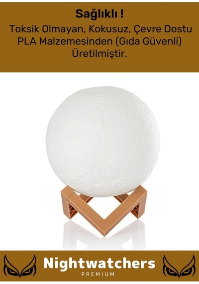 Özel Üretim Çevre Korumalı 3d Standlı Küre Dekoratif Yüksek Performanslı Led Ay Gece Masa Lambası Çok Renkli