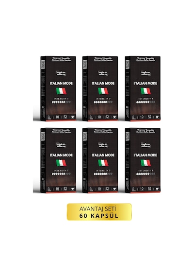Italian Mode Nespresso Uyumlu Alüminyum Kapsül Kahve Seti - 60 Adet