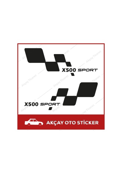 Fiat X500 Sport Sticker (Takım Set) Fiat X500 Sticker Oto Sticker