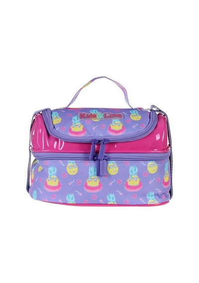 Kaukko Kids Love Ananas Rugan Hologram Beslenme Çantası L7069