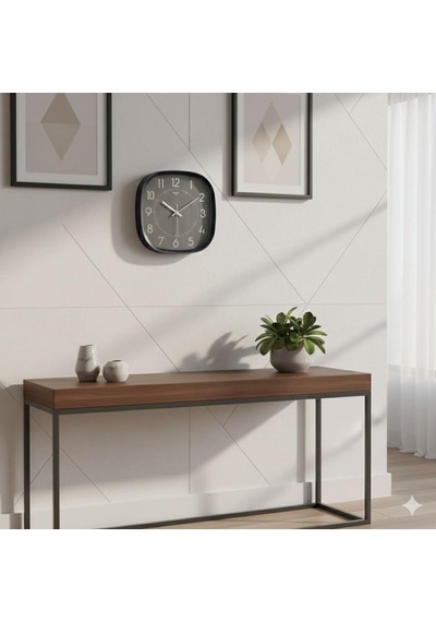 Galaxy Premium Serisi Abs Kasa Duvar Saati Oval 30 Cm Gri Renkli Klasik Kadran Çok Renkli