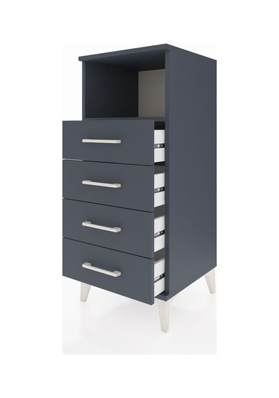 Hyperion Komodin Tek Raflı 4 Çekmeceli 44x44x106 Antrasit-ant... Antrasit