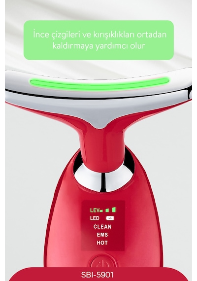 Sinbo Sbı-5901 Yüz Ve Boyun Bölgesi Sıkılaştırıcı - Kırmızı