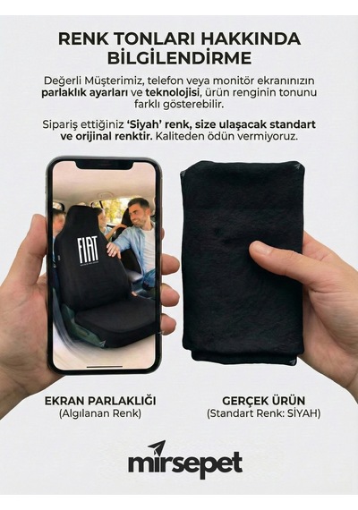 Fiat Doblo İle Uyumlu Oto Koltuk Kılıfı Araç İçi Kullanım Siyah