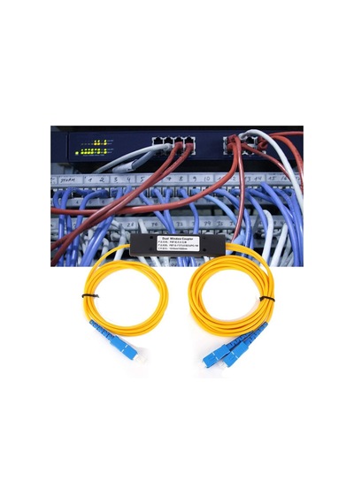 1x2 Plc Fiber Optik Splitter Sc/upc Coupler G652d Ftth Olt Onu Optik Kablo Bölücü Modül Mavi Ayırıcı