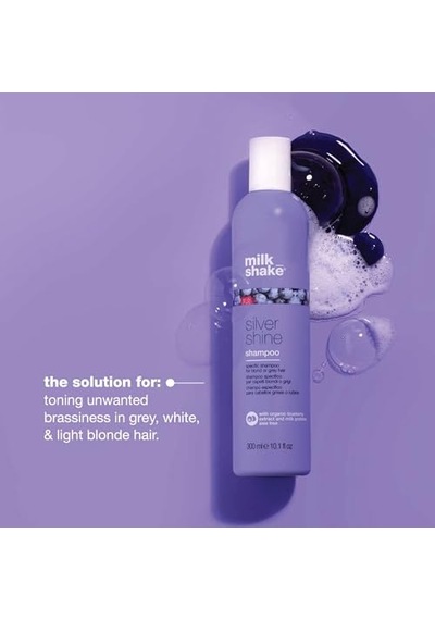 Milk Shake Silver Shine Beyaz Gri Ve Platin Saçlar İçin Sülfatsız Mor Tonlama Şampuanı 300ml