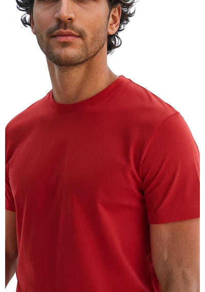Arma Ar-ma Erkek Bisiklet Yaka Tişört Baskisiz Basic Örme Kumaş Regular Fit %100 Pamuk 30/1 Penye Süprem Y31344408202 Bordo-b1