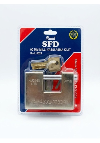 Hand Sfd Milli Yassı Asma Kilit 90 Mm Sertleştirilmiş Çelik Üstün Güvenlik