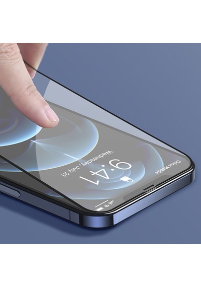 Baseus Apple Uyumlu   iPhone 12 Mini Full Anti Blue Light Koruyucu 2Adet Siyah