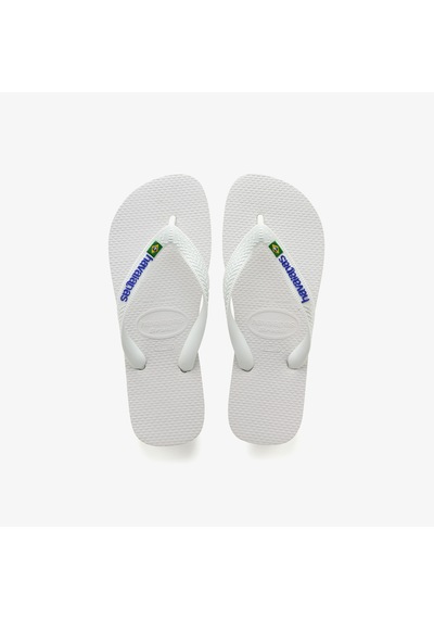 Havaianas Brasil Logo Unisex Beyaz Terlik Düz 4110850 Beyaz