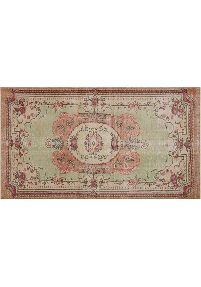 Eşsiz Anadolu Vintage Eskitme El Dokuma Halı 150 X 268 Cm 9132