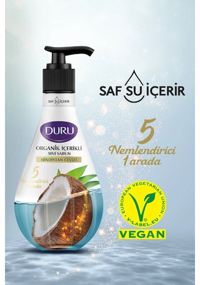 Organik Içerikli Hindistan Cevizli Sıvı Sabun 3x500ml