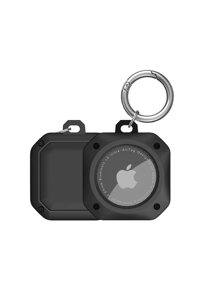 Lexroo Buff Tagsafe Proshield Taşınabilir Anahtarlık Airtag Uyumlu Kılıf Black Standart