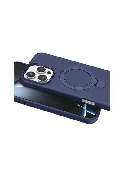 Apple iPhone  Uyumlu-  16 Pro Max Regal Magsafe Standlı Kapak - Lacivert