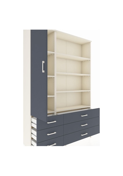 Arges Dolap 8 Raflı 6 Çekmeceli Tek Kapaklı 132x30x195 Aytaşı-antrasit/antrasit Antrasıt/antrasıt Arges Dolap 8 Raflı 6 Çekmeceli Tek Kapaklı 132x30x195 Aytaşı-antrasit/antrasit Antrasıt/antrasıt