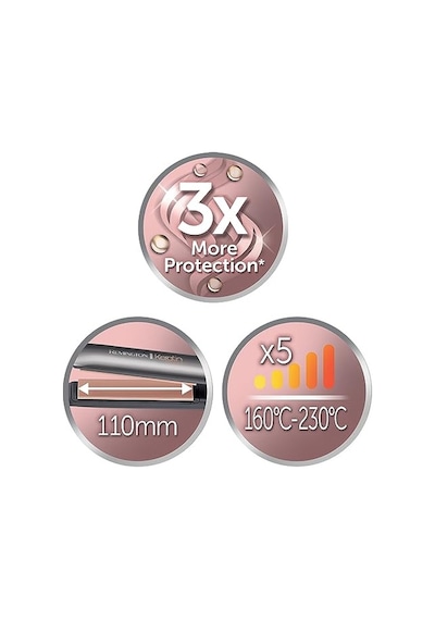 Remington S8598 Keratin Protect Akıllı Saç Düzleştirici, Saç Hasarına Karşı 3 Kat Daha Fazla Koruma İçin Patentli Isı Koruma Sensörü, Dijital Ekran, 160-230 C